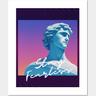 Stay Fearless Retrowave Art Posters and Art